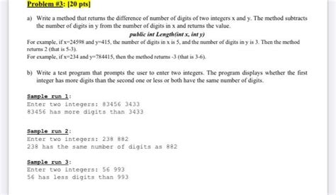 Solved Problem 3 [20 Pts A Write A Method That Returns