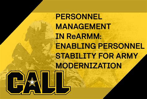 Personnel Management in ReARMM: Enabling Personnel Stability for Army ...