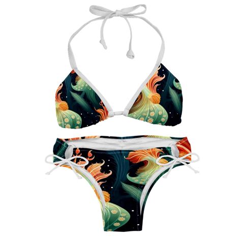 Sea Slug Detachable Sponge Adjustable Strap Bikini Set Two Pack