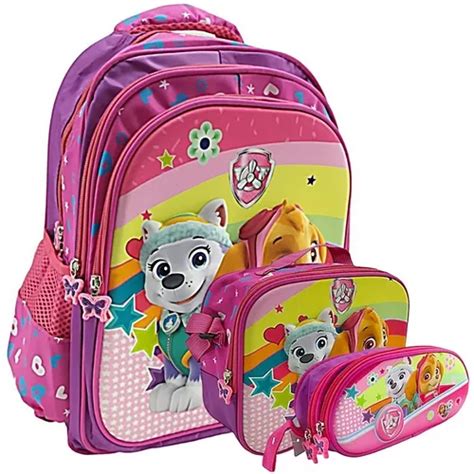 Kit X Maleta Morral Paw Patrol Patrulla Lonchera Cartuchera Cuotas