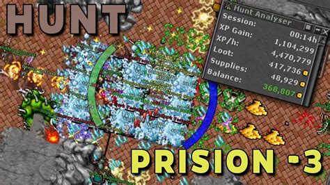 Tibia Hunt Prision 3 Team X4 EK 250 4 4KK EXP H 400K