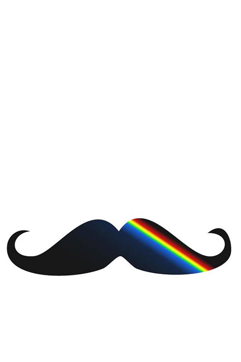 Rainbow Mustache Digital Art By Lesley Dehaan Fine Art America