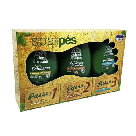 Kit Spa Dos Pés Ideal Tratamento 3 Cremes Dr Ideal Spa e Ofurô