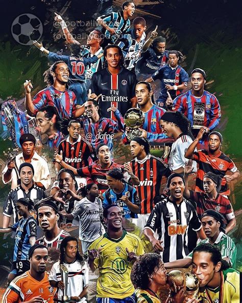 Ronaldinho Career In One Poster Ronaldinho Calcio Calciatori