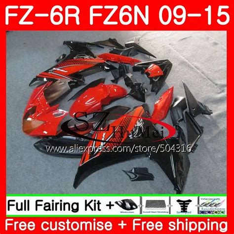 Dark Orange Bodys For Yamaha Fz6n Fz6 Fz6r 09 10 11 12 13 14 15 75mc19 Fz 6r Fz 6r 2009 2010