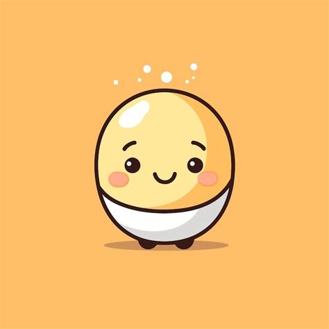 Premium Vector Cute Kawaii Egg Chibi Mascot Vector Cartoon Style