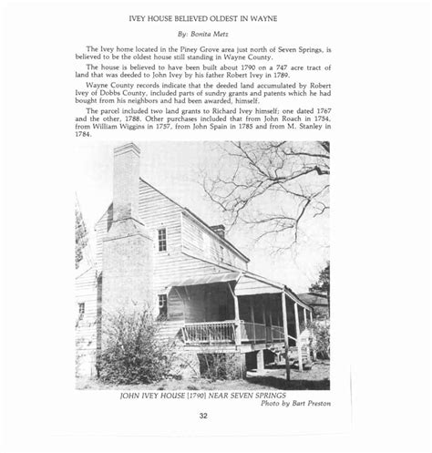 Ivey House Believed Oldest In Wayne Smith Harper