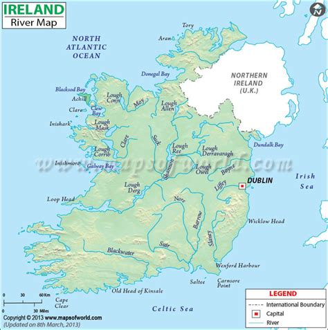 Northern Ireland River Map