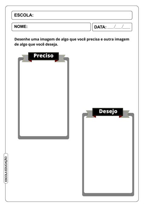 Plano De Aula Eu Preciso Disso Desejos Vs Necessidades