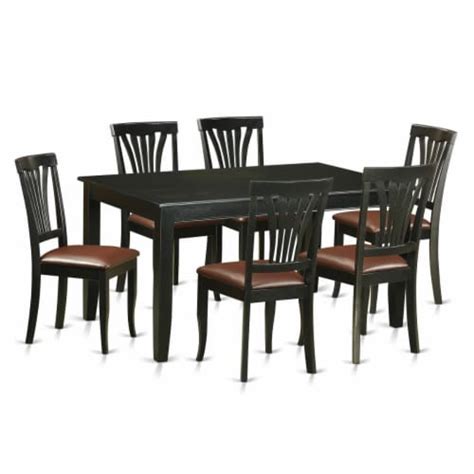 East West Furniture Duav Blk Lc Dining Table Set Kitchen Table