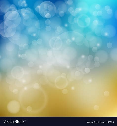 Light Blue With Yellow Bokeh Background Royalty Free Vector