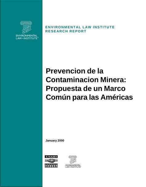 PDF Prevencion De La Contaminacion Minera Propu Esta De Un PDF