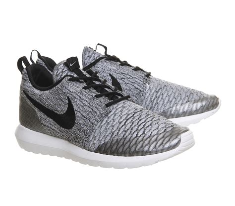 Nike Flyknit Roshe Nm Wolf Grey Black White Se Junior