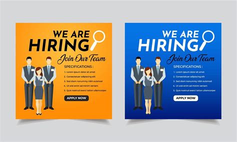 Hiring Recruitment Open Vacancy Design Vector We Are Hiring Design Vector For Vacant Sign Job