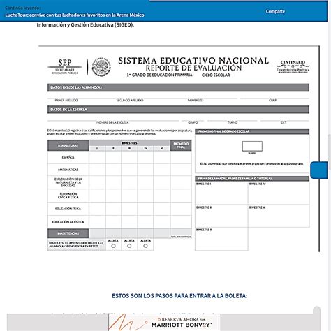 Obtener Boleta De Calificaciones De La Sep De Primaria