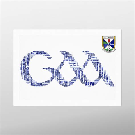 gaa crest  wordbirdie personalised word art prints gaa gifts