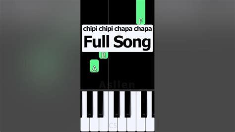 Chipi Chipi Chapa Chapa Dubi Dubi Daba Daba Piano Tutorial Full Song