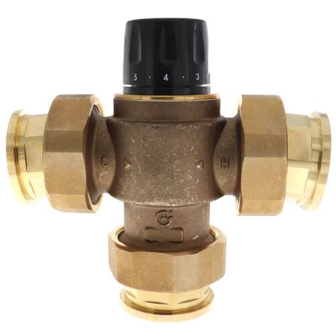 523180a Caleffi 523180a 1 12 Npt 3 Way High Flow Thermostatic Mixing Valve 13 Cv Lead Free