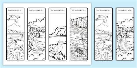 Puffins Bookmarks To Colour Teacher Made Twinkl