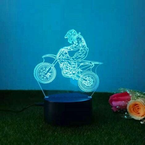 Moto Motocross D Illusion Veilleuse Jouets D Cor De Maison Led Lampe