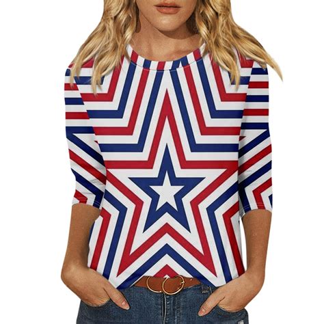 Gipqjk 4th Of July American Flag Shirt Women Patriotic Shirt Usa Flag Patriotic Tee Patriotic