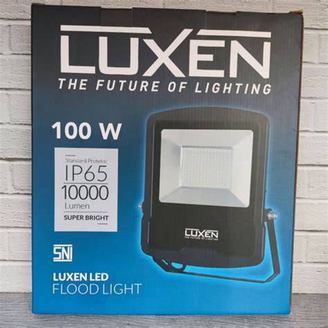 Jual LUXEN LAMPU SOROT LED FLOODLIGHT 100W 100 WATT CAHAYA PUTIH BAGUS