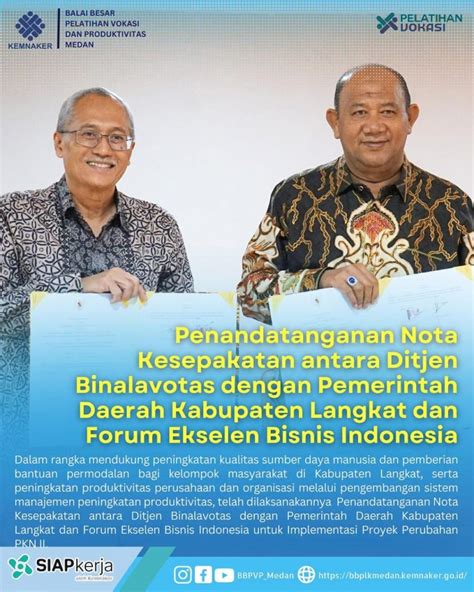 Penandatanganan Nota Kesepakatan Antara Ditjen Binalavotas Dengan