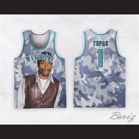 Tupac Shakur 1 Westside Camouflage Basketball Jersey Design 4 — Boriz