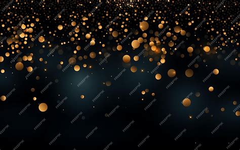 Premium Ai Image Festive Vector Background With Gold Glitter And Confetis