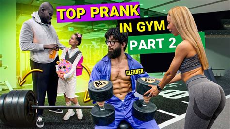 Top anatoly gym prank 2 SCHOOLGIRL and CLEANER in gym دوربین مخفی