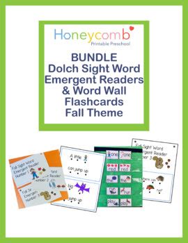 Bundle Dolce Sight Words Emergent Readers Word Wall Cards For Fall