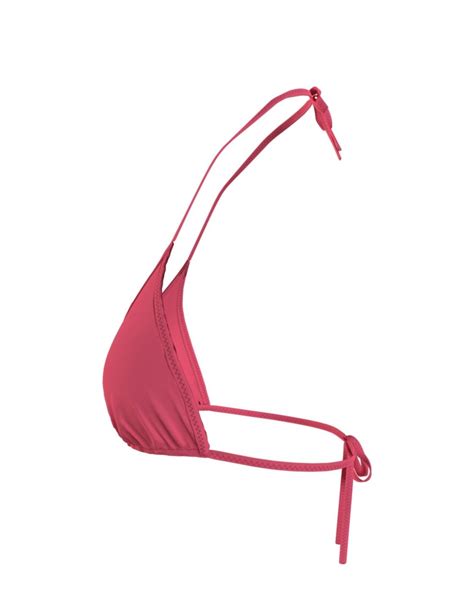 Haut De Bikini Triangle Tommy Jeans Rose Pallas Cuir