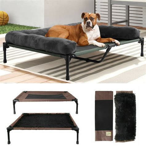 Cama Elevada Impermeable Con Refuerzo Extra Grande Para Perro