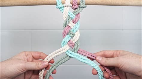 Four Strand Braid EASY DIY MACRAME YouTube