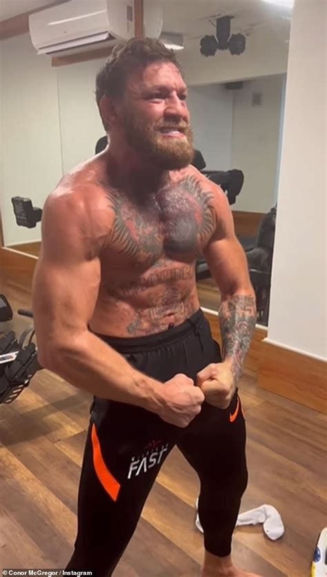 Shirtless Conor Mcgregor Shows Off His Jaw Dropping Muscles And Inked