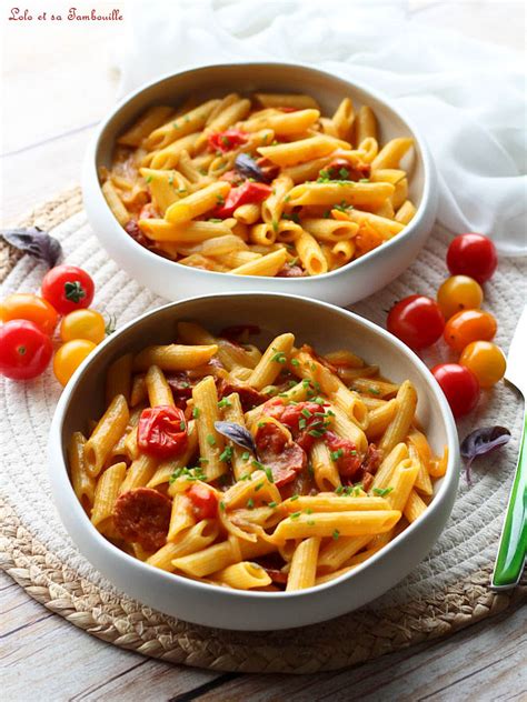 One Pot Pasta Aux Tomates Cerises Chorizo Lolo Et Sa Tambouille