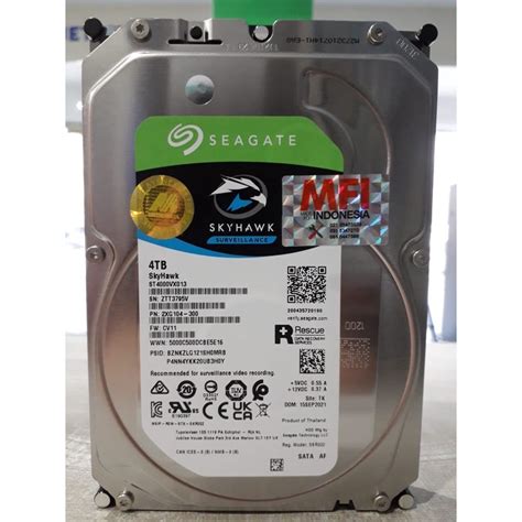 Jual Seagate MFI SkyHawk Harddisk Surveillance CCTV 4TB SATA