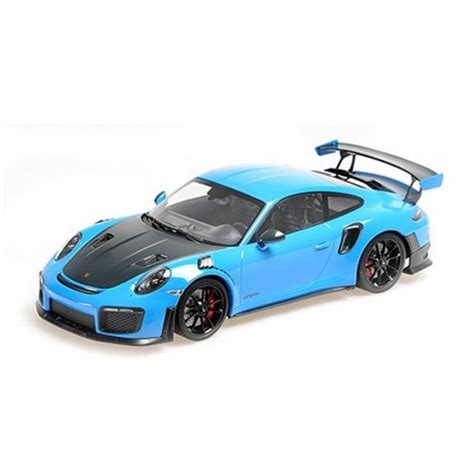 Miniatura Carro Porsche 911 991 2 GT2 RS 2018 Azul 1 18