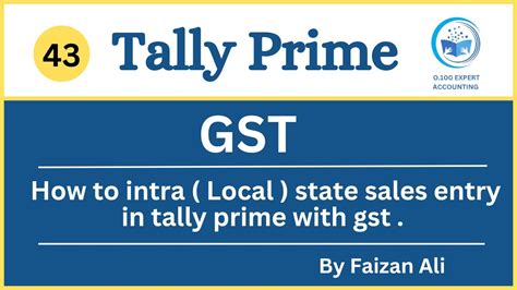 GST SERIES VIDEO 3 HOW TO PASS LOCAL SALES ENTRY IN TALLY PRIME WITH