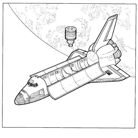 Online Coloring Pages Coloring Page Space Shuttle In Flight Space