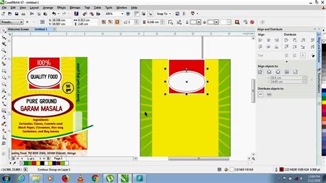 How To Create A Product Label In Corel Draw Youtube