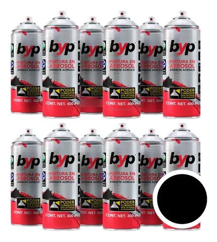 12 X Pintura Aerosol Byp Esmalte Acrílico Colores 400ml Cuotas sin