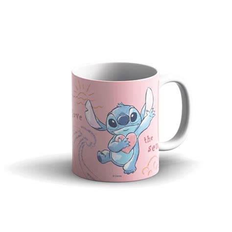 Taza Lata Stitch Love The Sea Unico