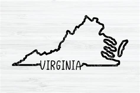 Virginia Outline Svg Virginia Svg Virginia Vector File Etsy