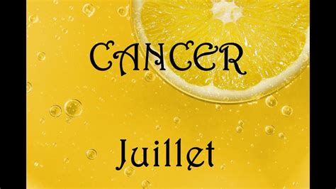 Guidance Mensuelle Cancers Et Ascendants Cancer Juillet 2021 YouTube