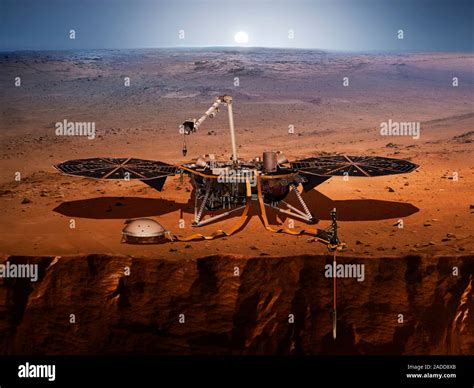 Insight Lander On Mars Cutaway Illustration Of Nasas Insight Lander