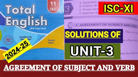 Isc Xi Total English Solution 2024 25 Solved Assignments Of Unit 3 Unit 3 Solutions 🔥 Youtube