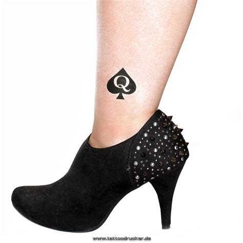 15 X Big Queen Of Spades Tattoo In Black Plus 6 Small QOS Temporary