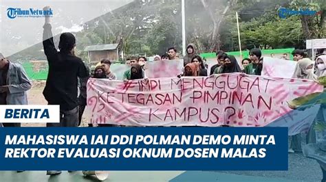 Mahasiswa Iai Ddi Polman Demo Minta Rektor Evaluasi Oknum Dosen Malas