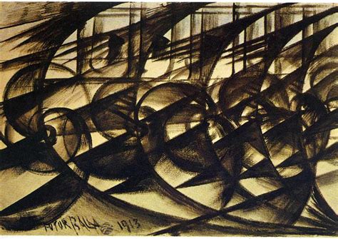 Speeding Car Study Abstract Speed 1913 Giacomo Balla